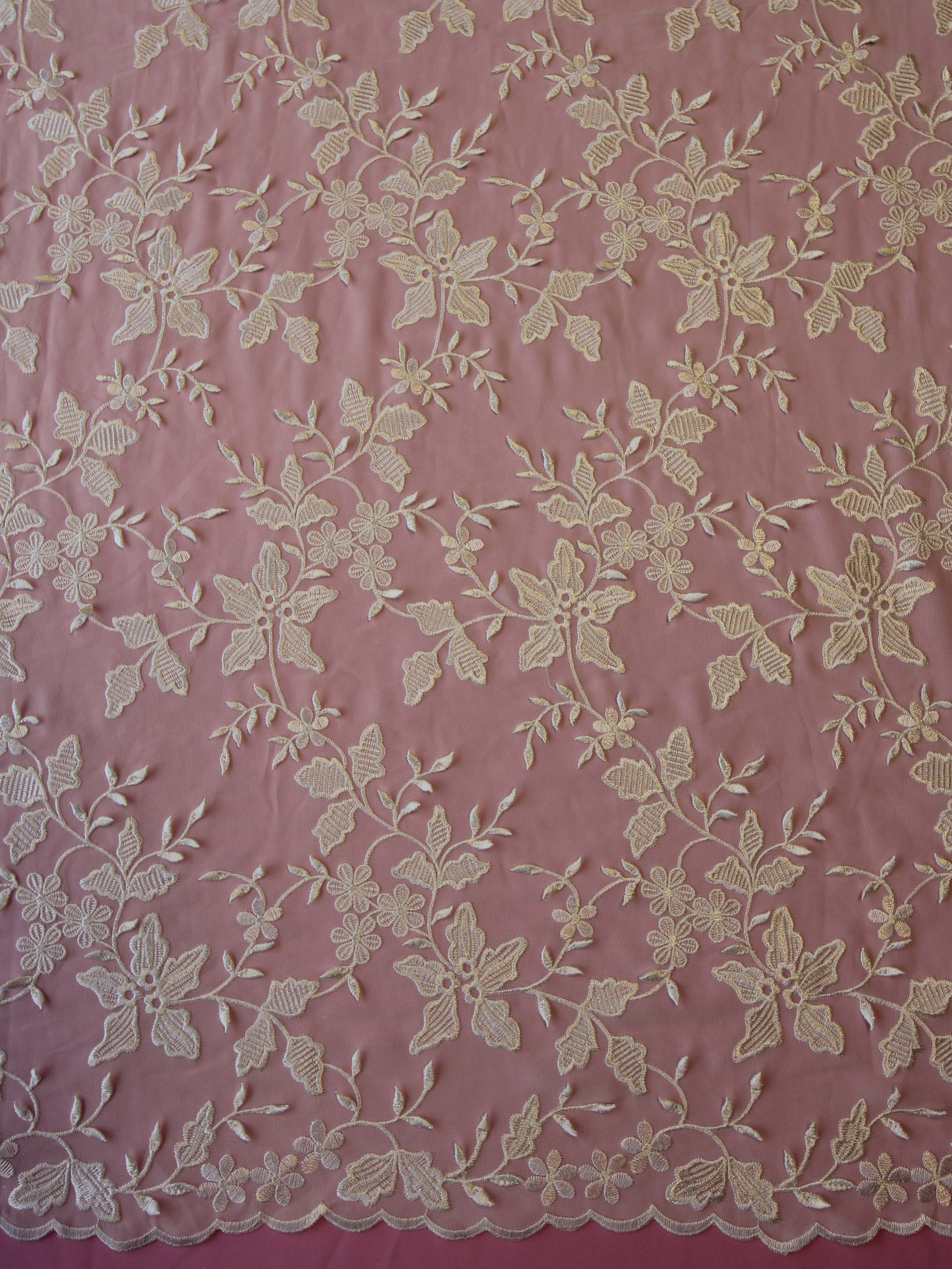 Chiffon Fabric Blush Pink, by the yard