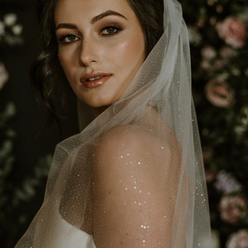 SHIMMER LACE CATHEDRAL VEIL
