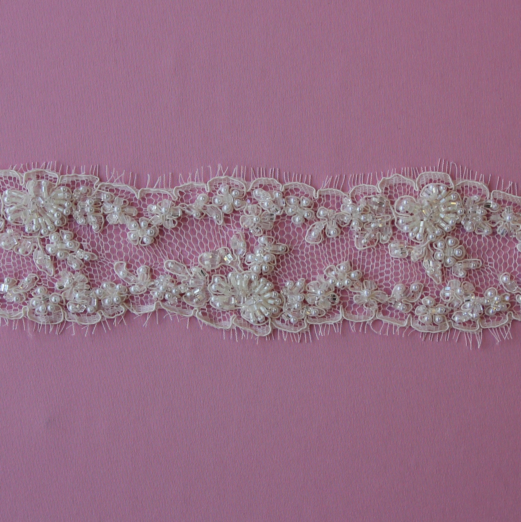 Crystal Dress Trim with Feathers - Treasure