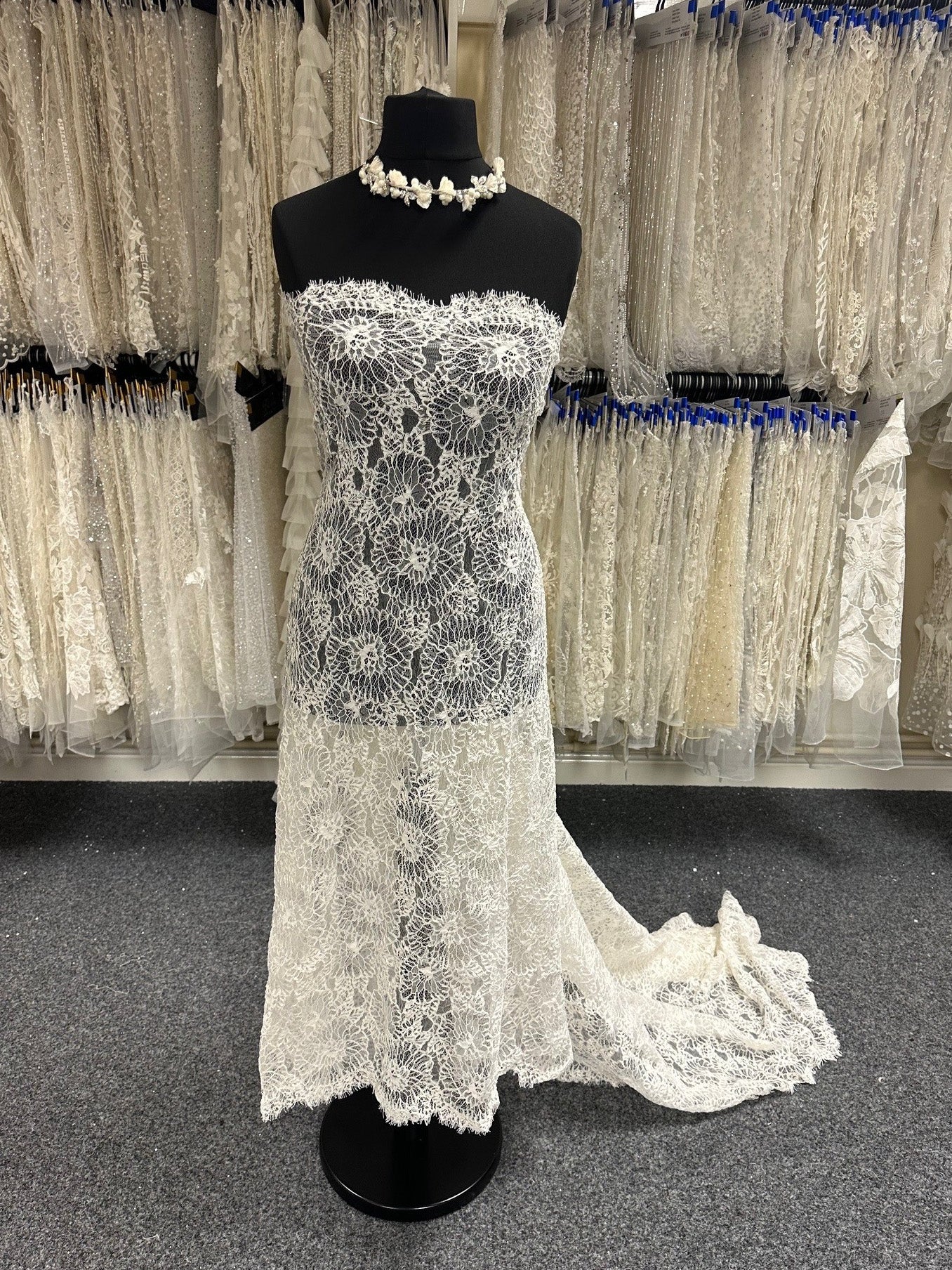 Corded Lace - Ivory/Silver