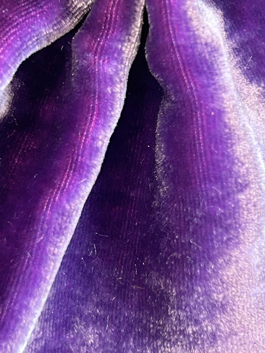 Silk velvet fabric good - purple