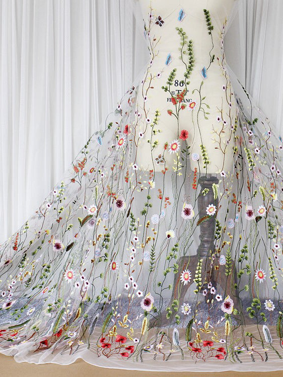 Beaded Flower Embroidery Evening Bag, Vintage Satin Wedding