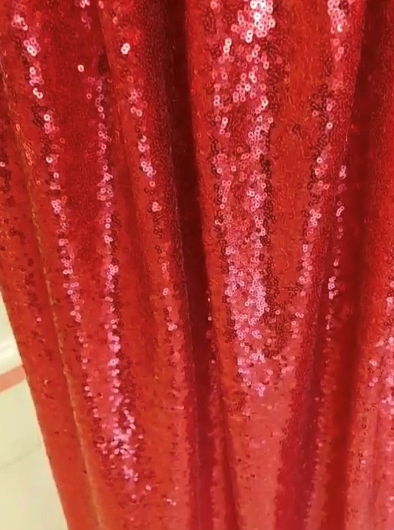 Red Sequin Tulle - Glow
