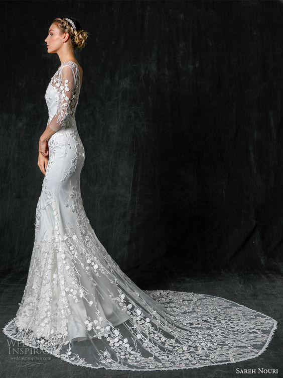 Open Middle Wedding Dress