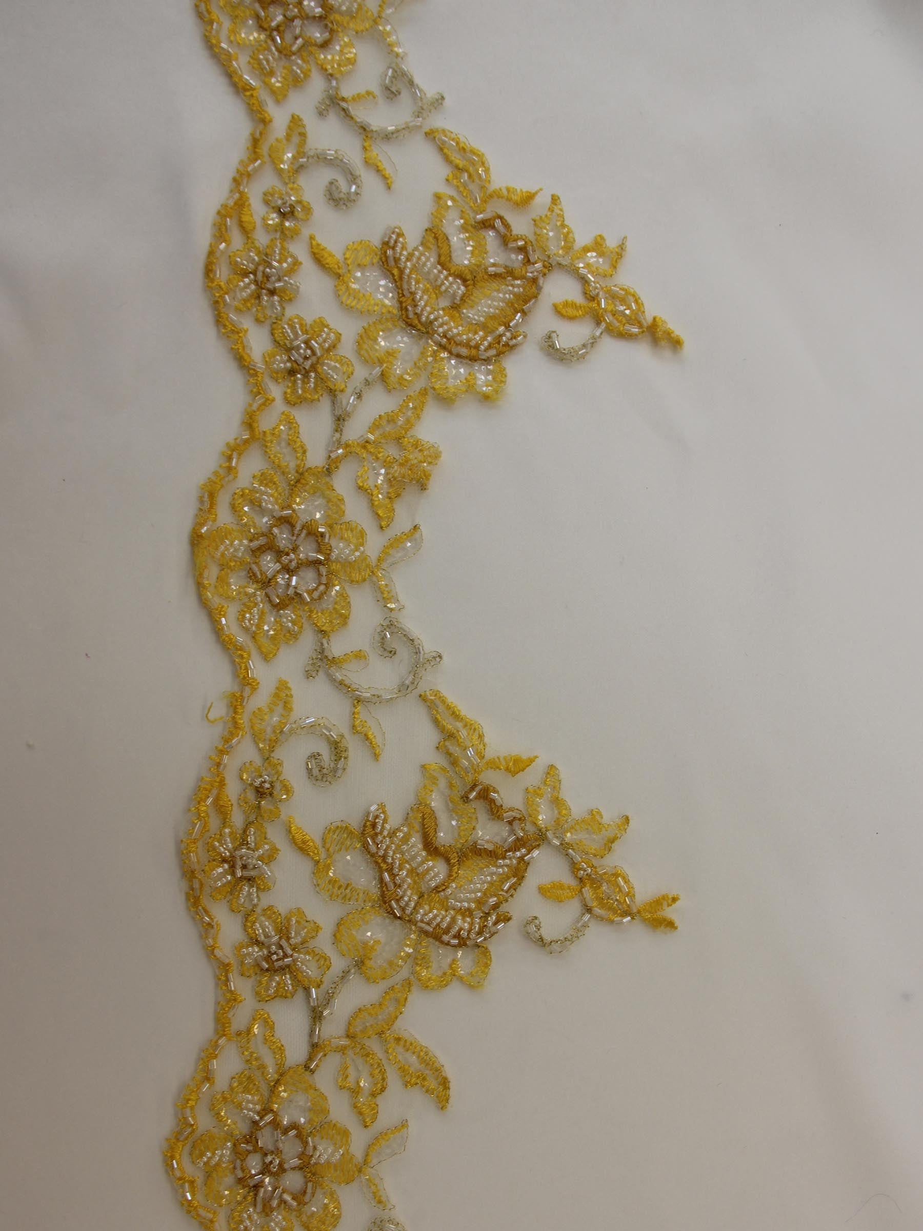 Yellow lace hot sale trim