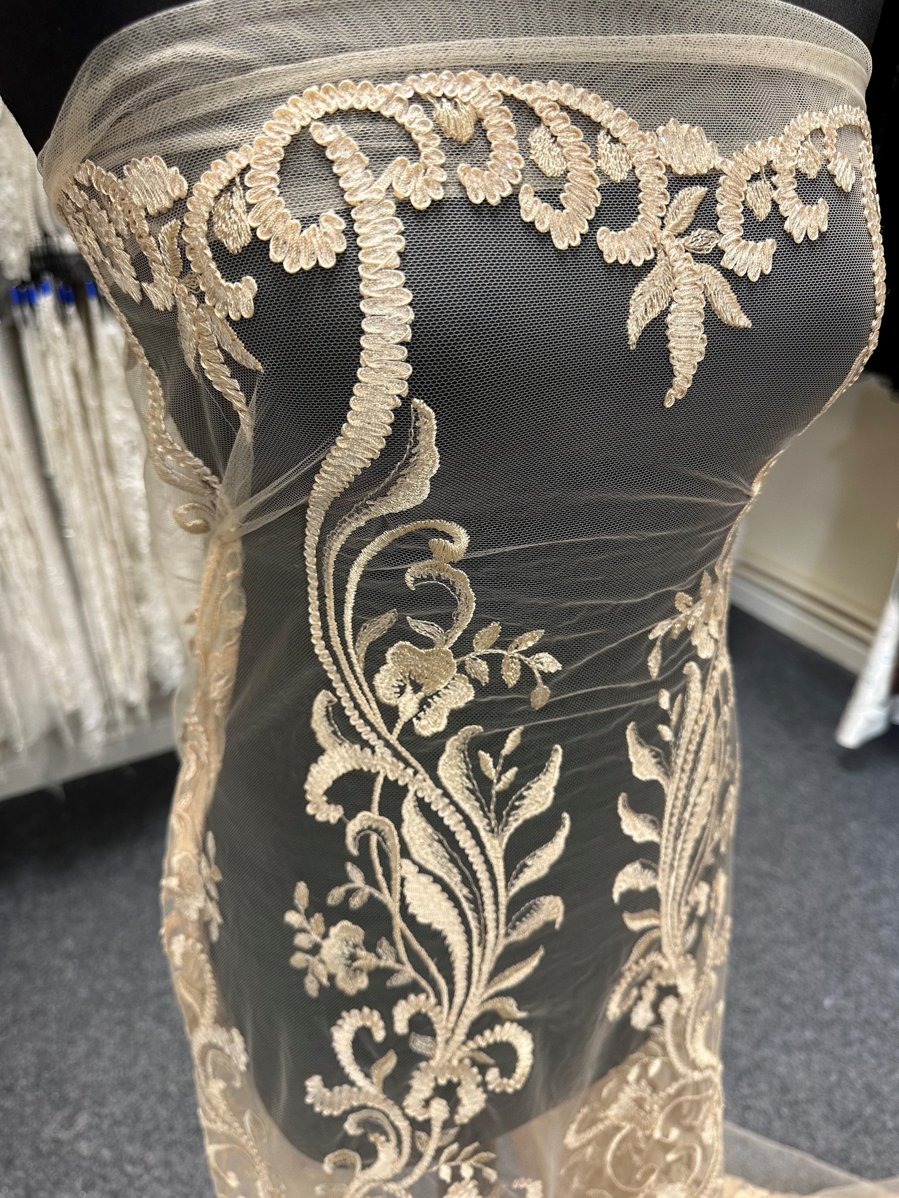 Champagne Embroidered Lace - Dinah