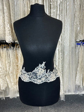 Champagne Beaded Lace Trim - Chloe