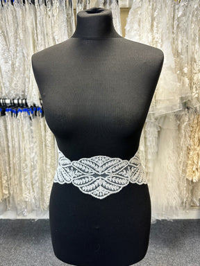 Ivory Corded Lace Trim - Vine