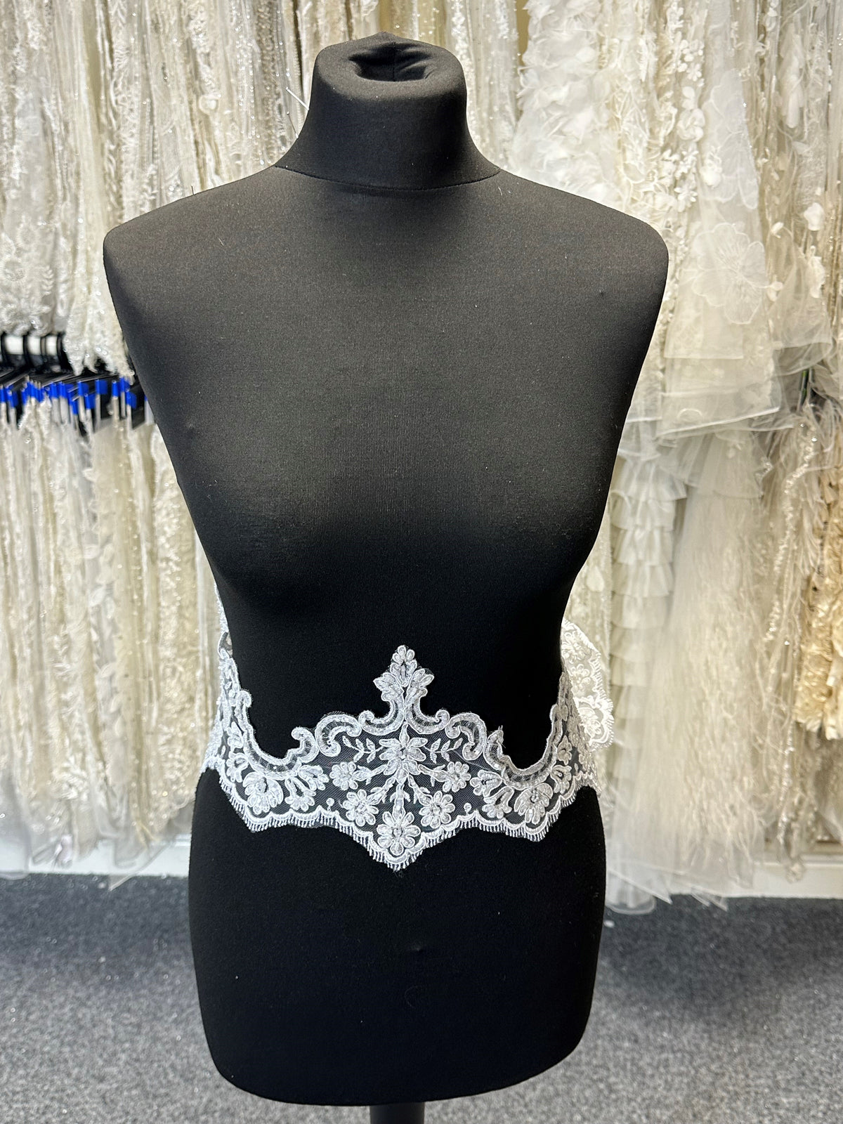 White Beaded Lace Trim - Sophia