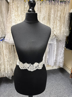 Ivory Beaded Lace Trim - Sheila