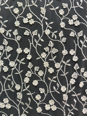 Ivory Embroidered Lace - Adebola