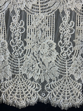 Ivory Beaded Lace - Agatha