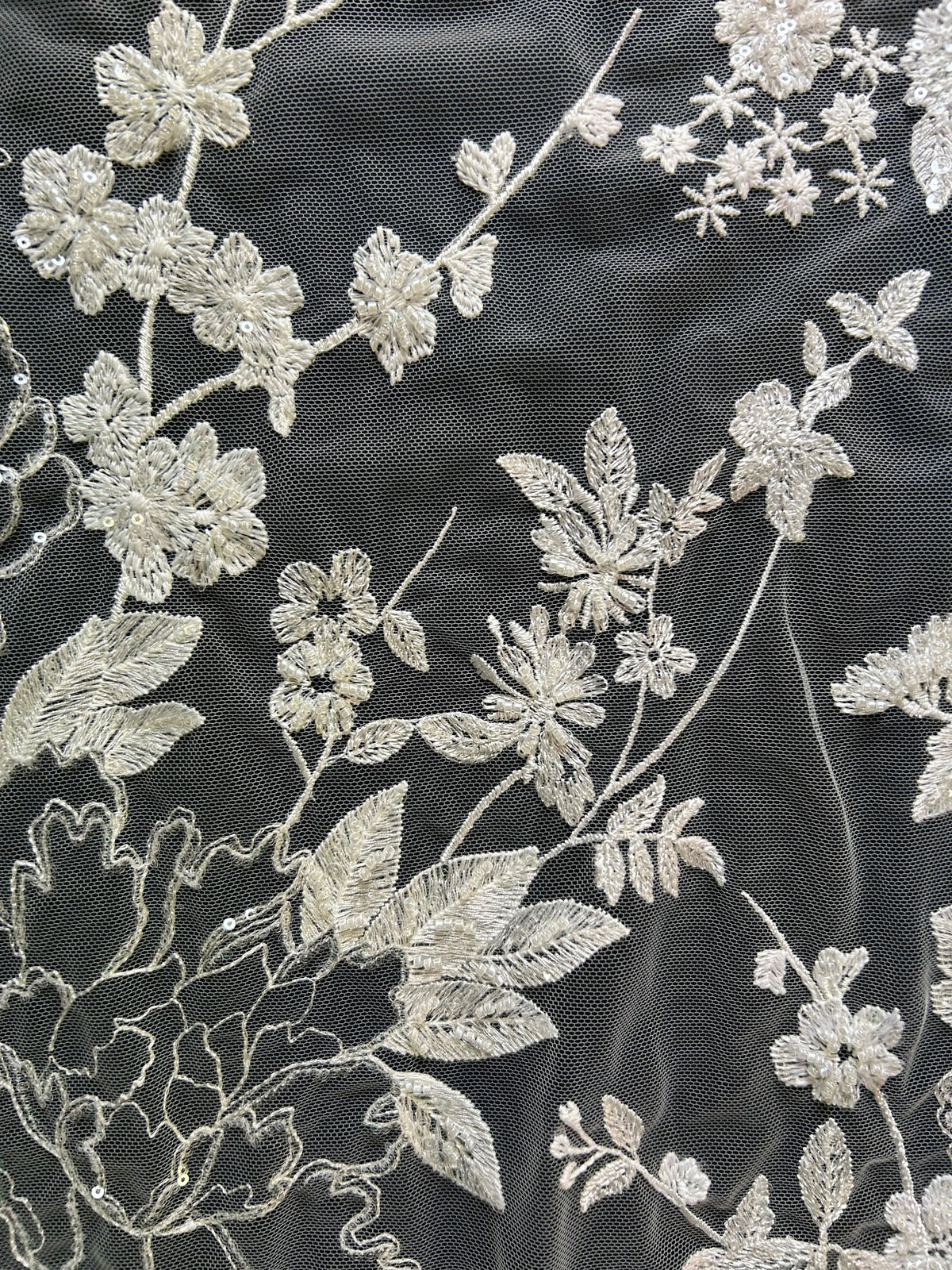 Ivory Embroidered Lace -  Alameda