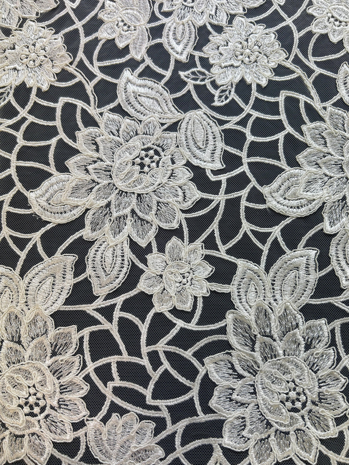 Ivory Embroidered Lace - Annika