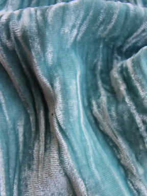 Aqua Silk Velvet - Ruffle