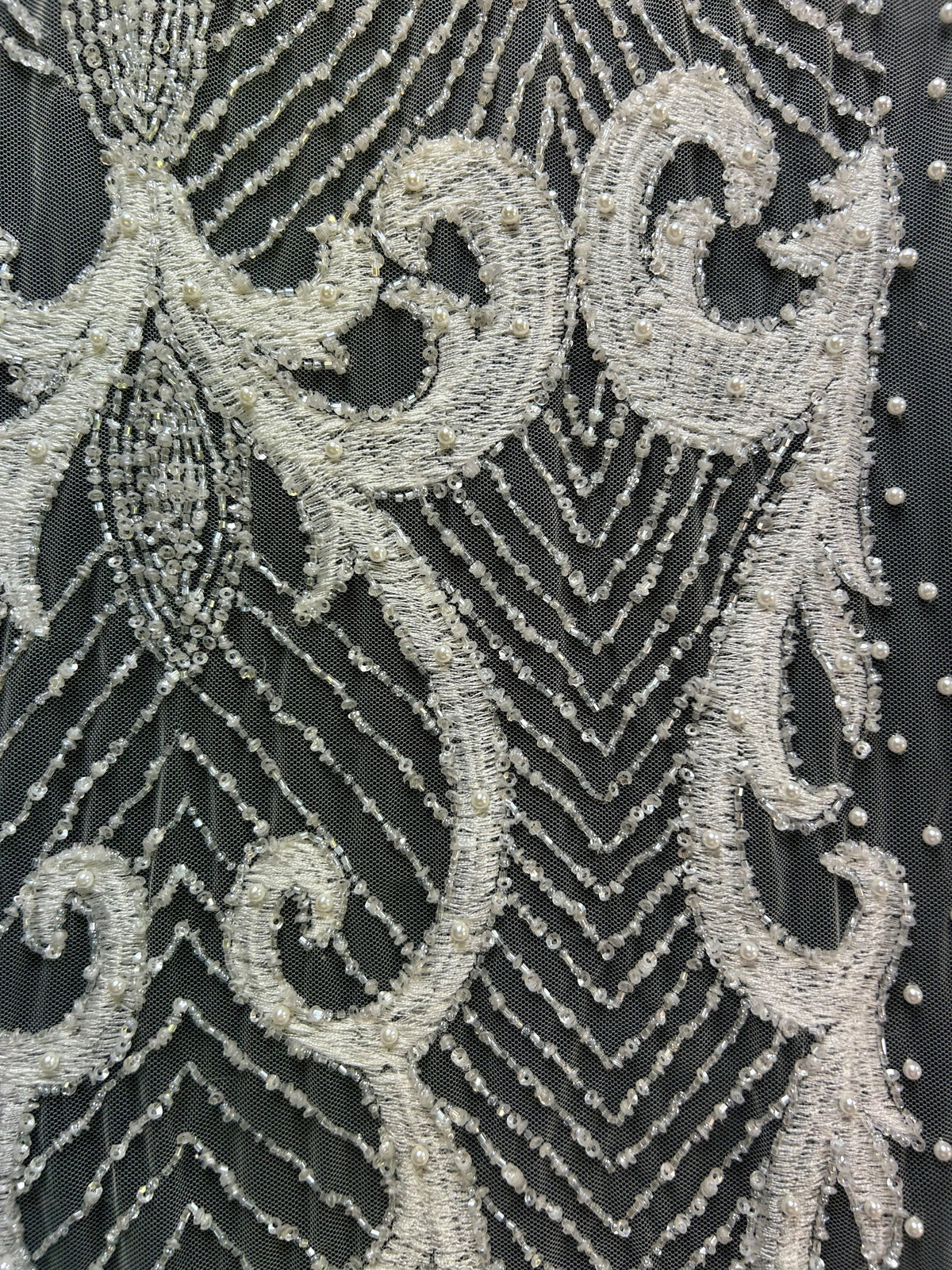 Ivory Beaded Lace - Aria