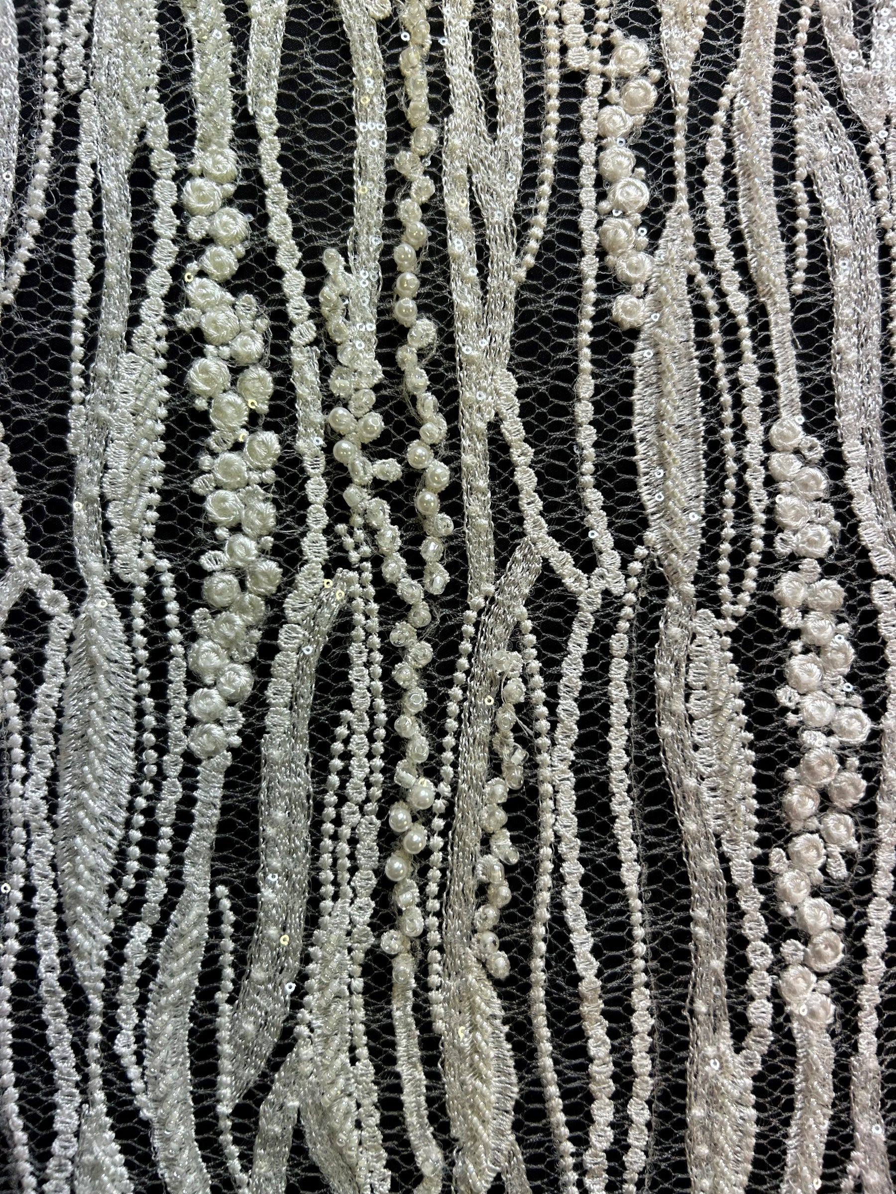 Ivory Beaded Lace - Athira