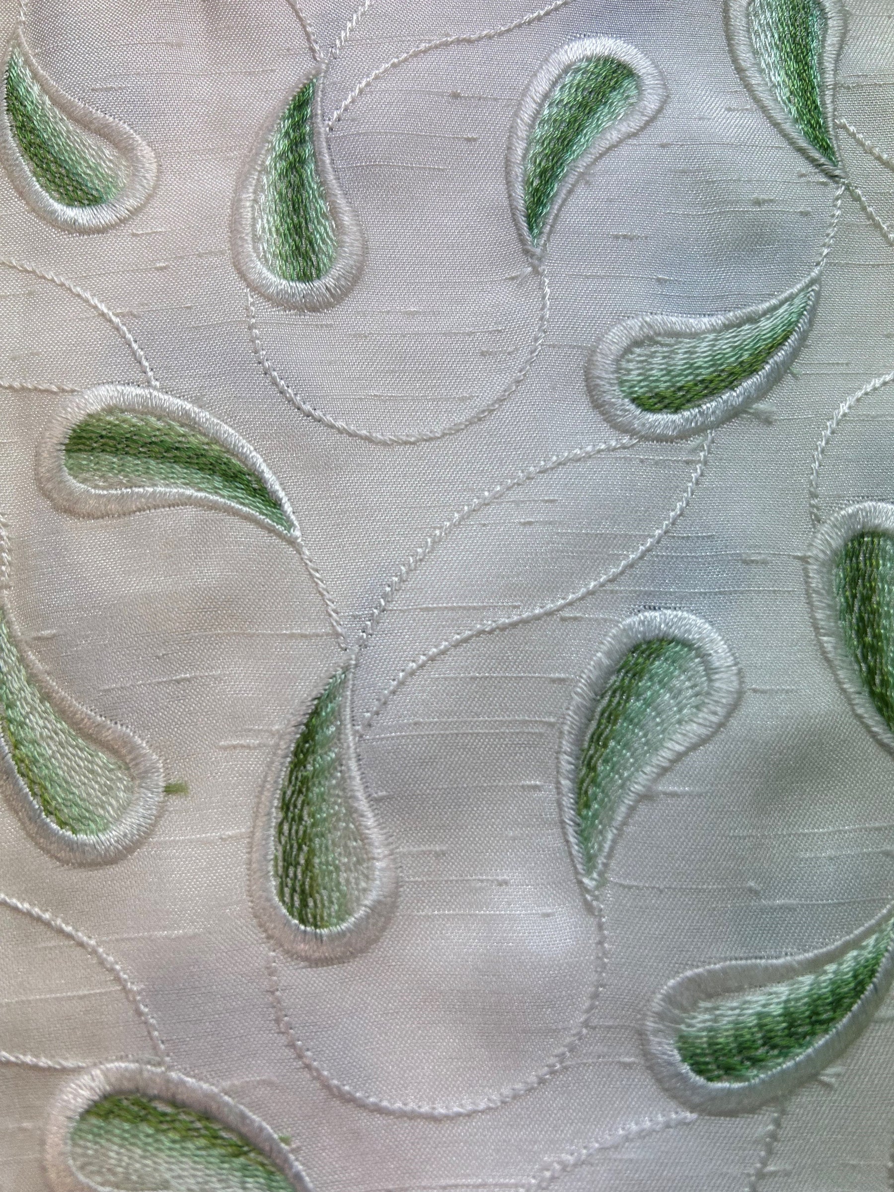 Jade Embroidered Waistcoat Fabric - Atlanta