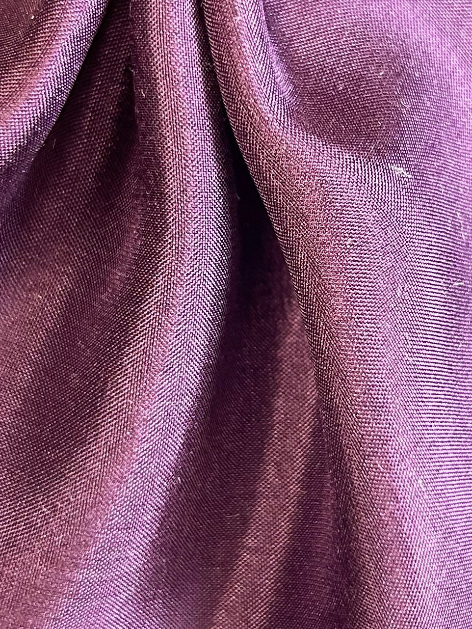 Aubergine Silk Habotai - Mosaic