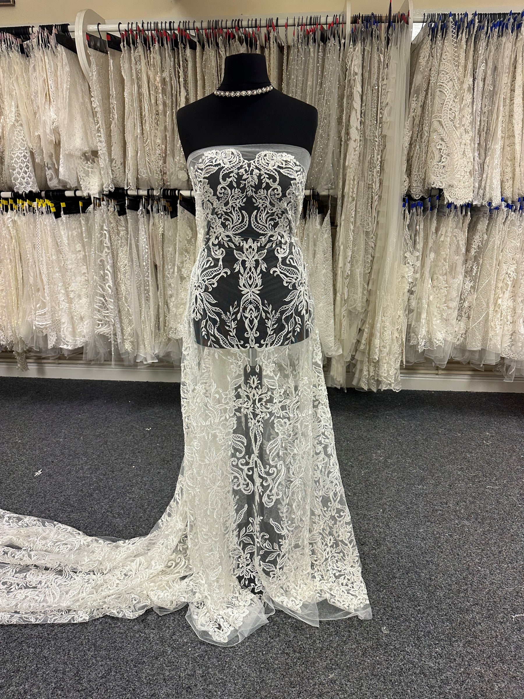 Ivory Embellished Lace - Avena