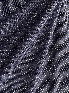 Navy Stretch Glitter Fabric - Ballerina