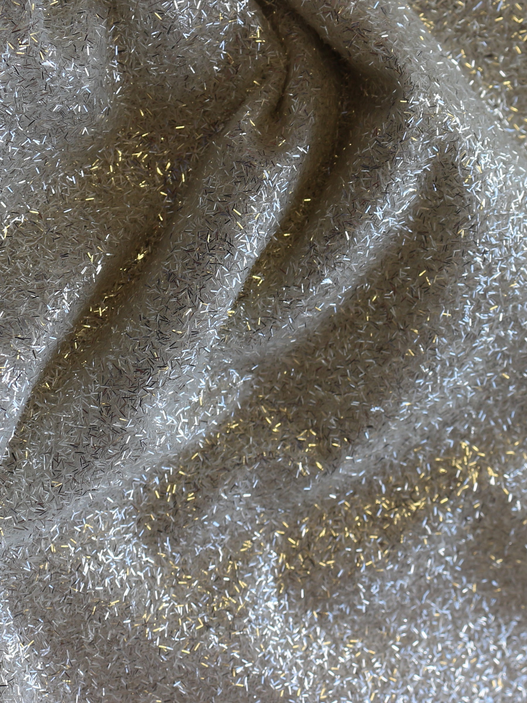 Silver Glitter Fabric - Battenberg