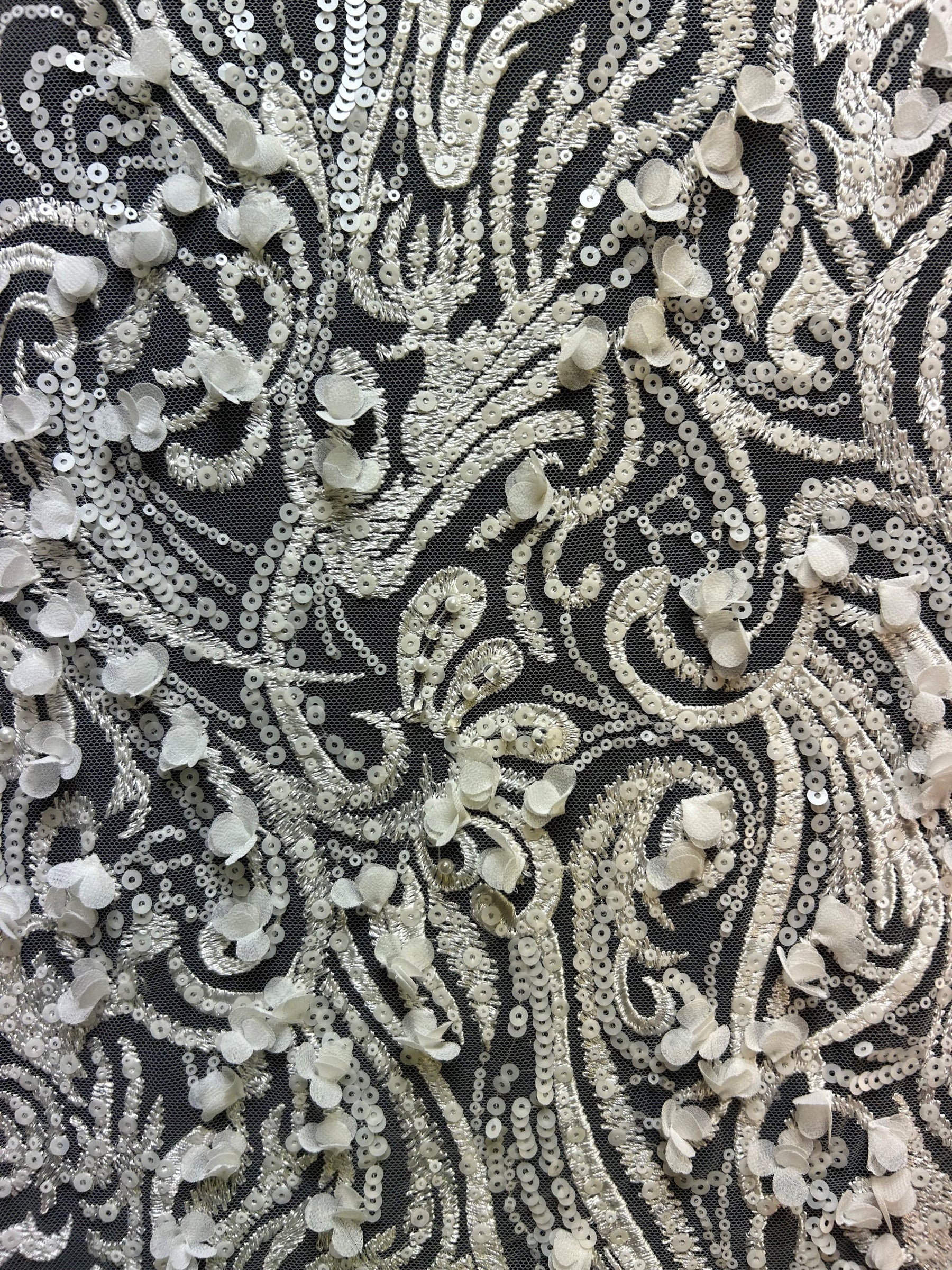 Ivory Embroidered Lace - Bernada