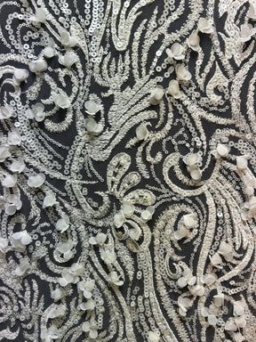 Ivory Embroidered Lace - Bernada