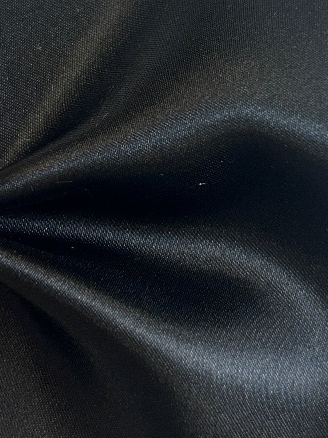 Black Polyester Satin - Ascot