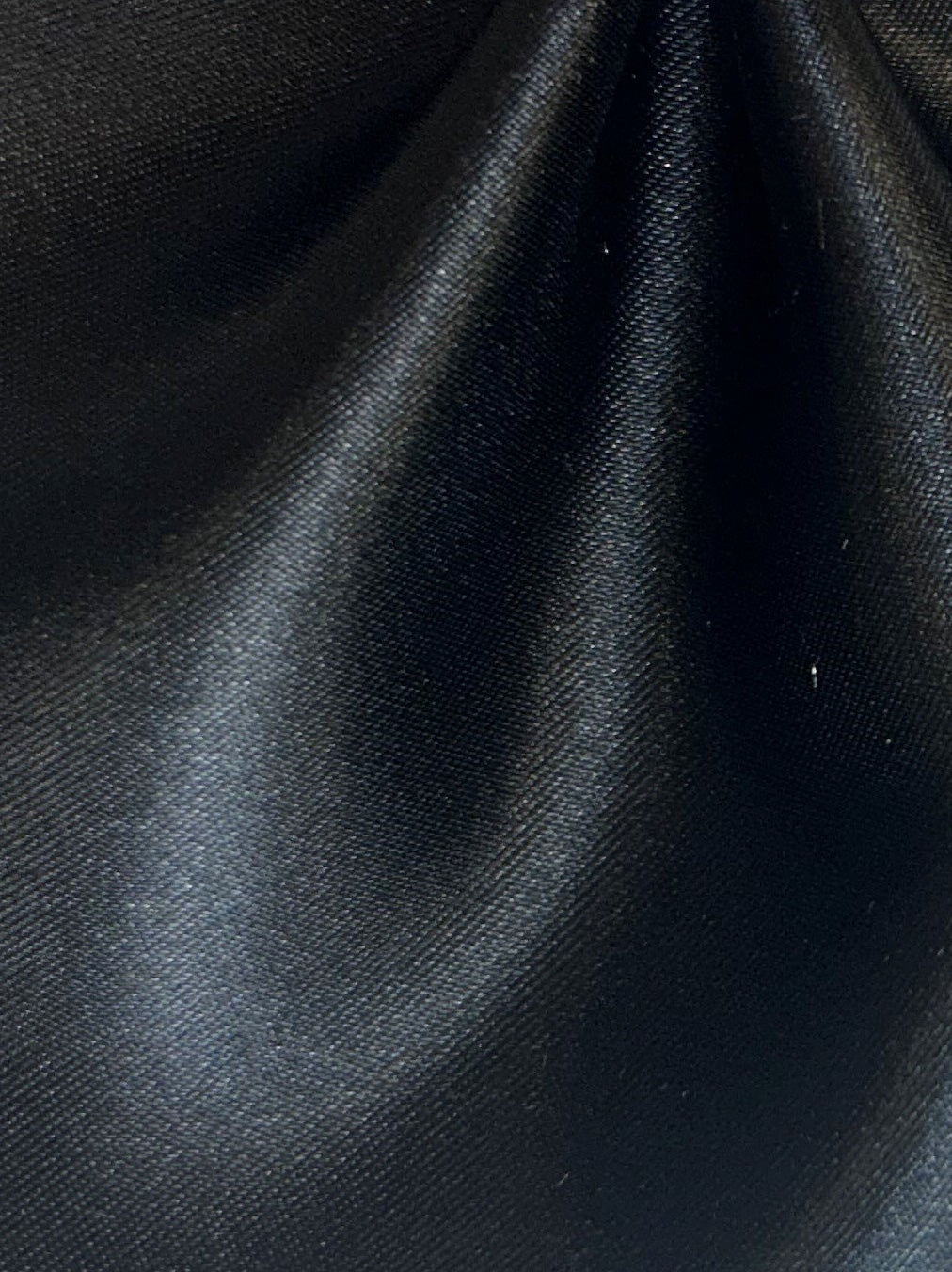 Black Polyester Satin - Ascot