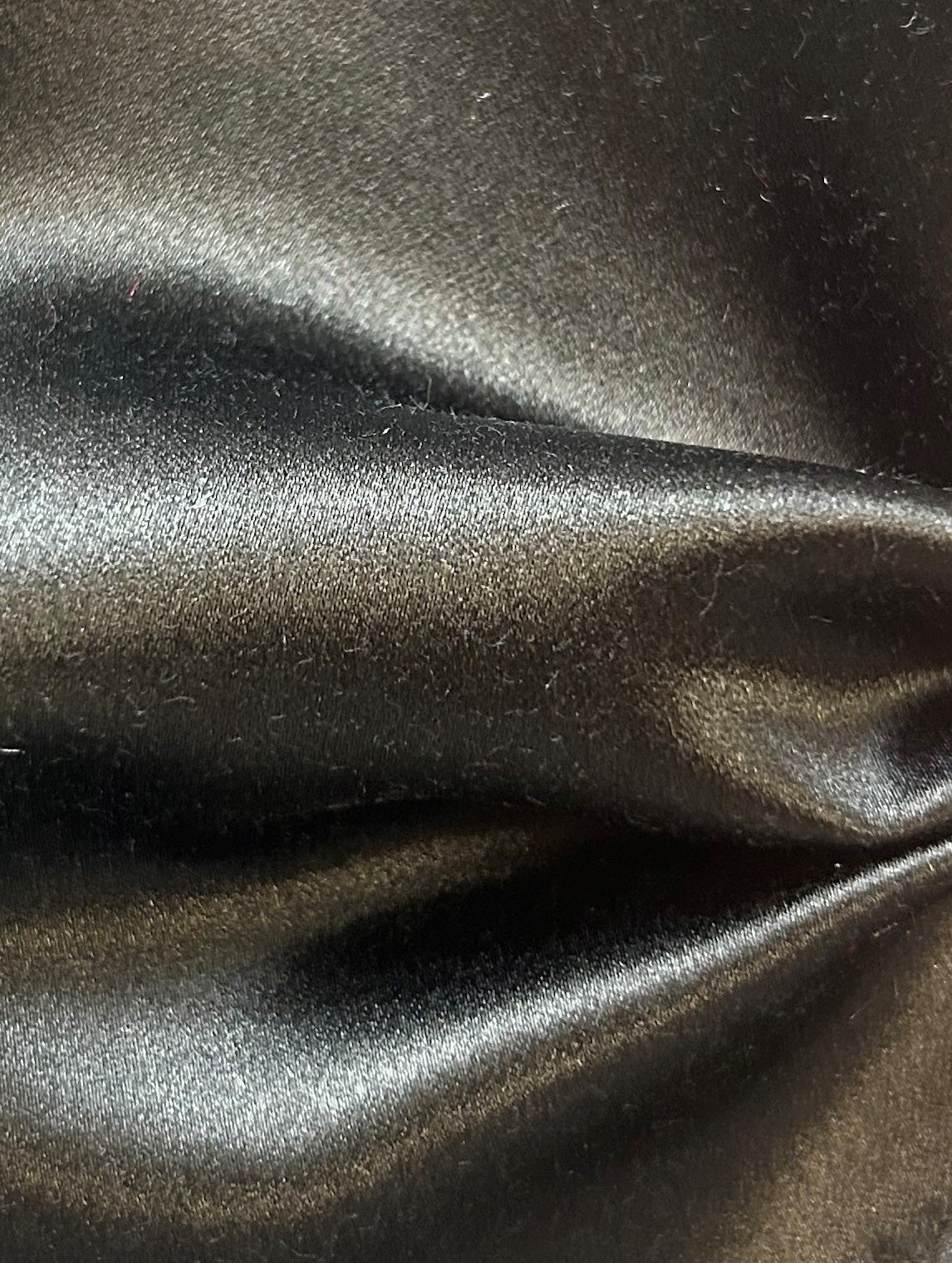 Black Silk/Cotton Satin - Drama