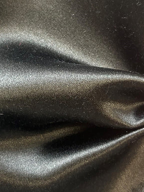 Black Silk/Cotton Satin - Drama