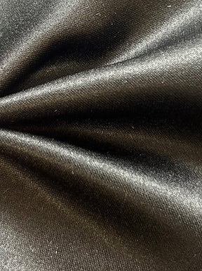 Black Polyester Satin Backed Crepe - Princess