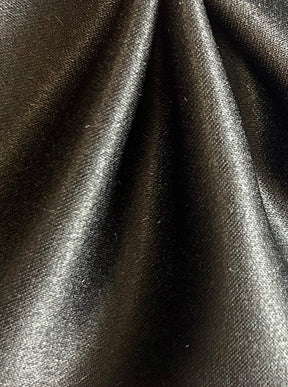 Black Polyester Satin Backed Crepe - Princess