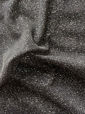 Black Stretch Glitter Fabric - Ballerina