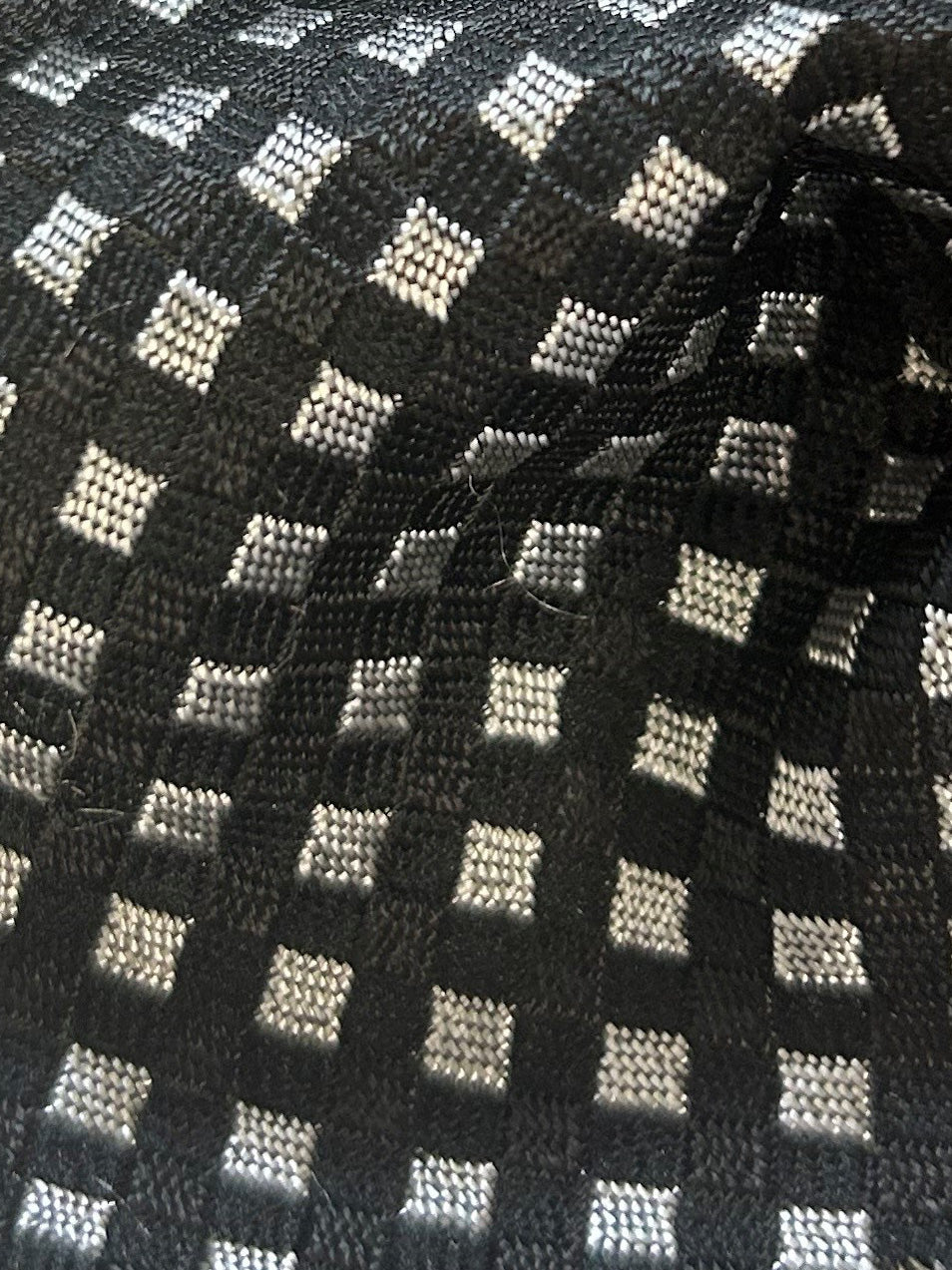 Black & Silver Waistcoat Fabric - Oslo