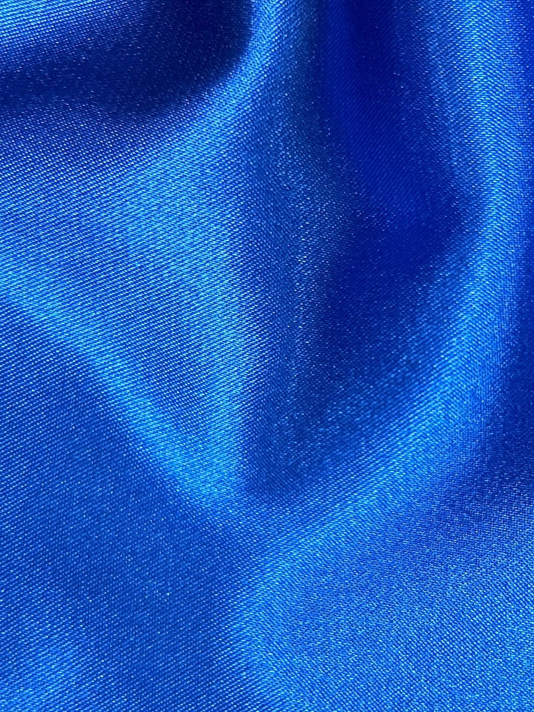 Blue Polyester Stretch Satin - Empathy