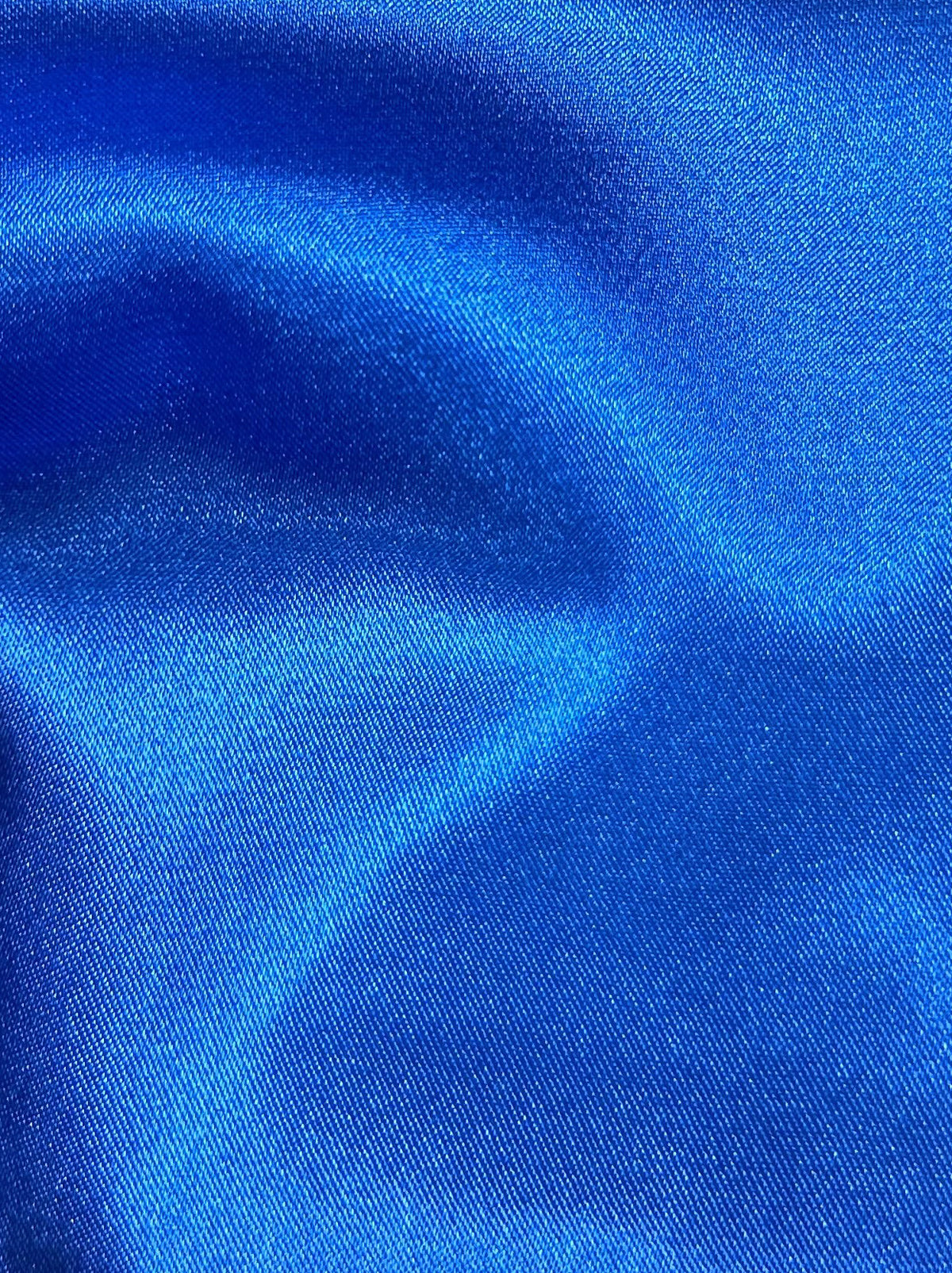 Blue Polyester Stretch Satin - Empathy