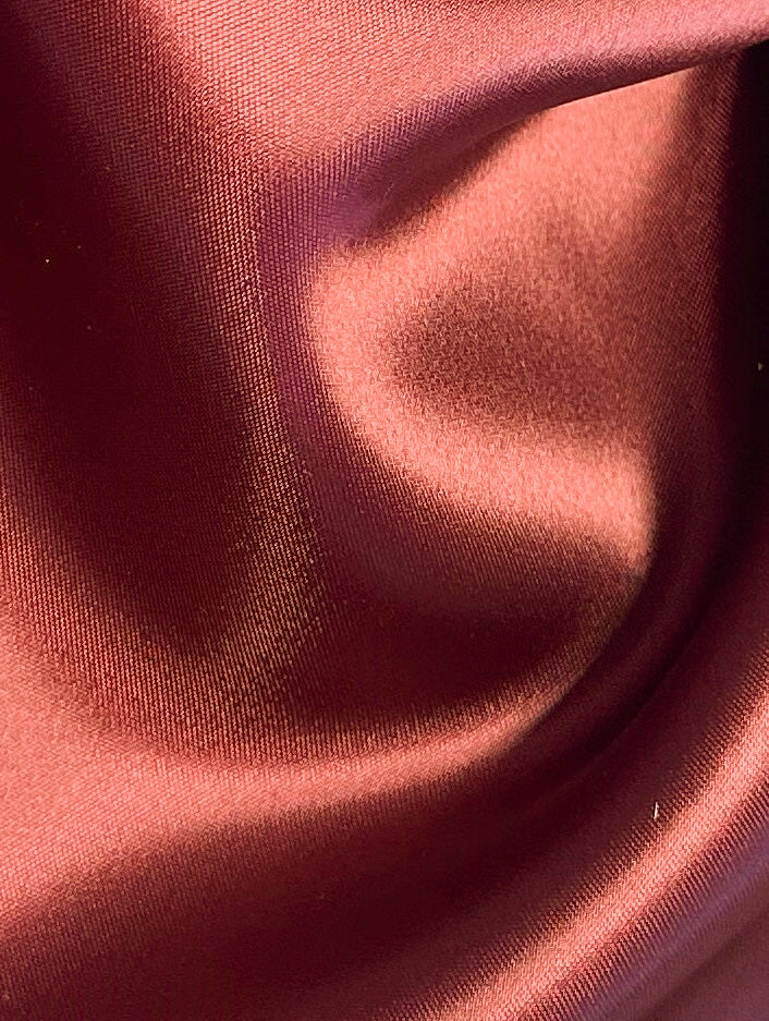 Bordeaux Acetate Viscose Satin - Devotion