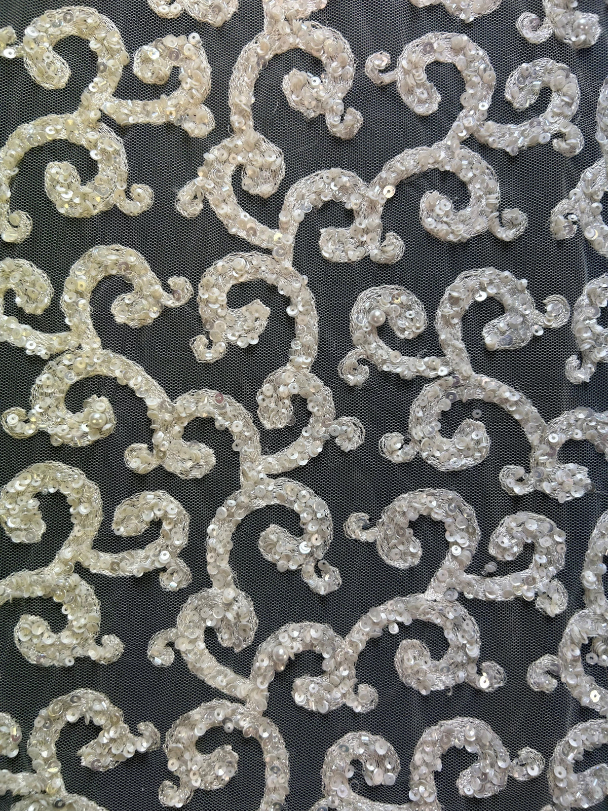 Ivory Beaded Lace - Borisina