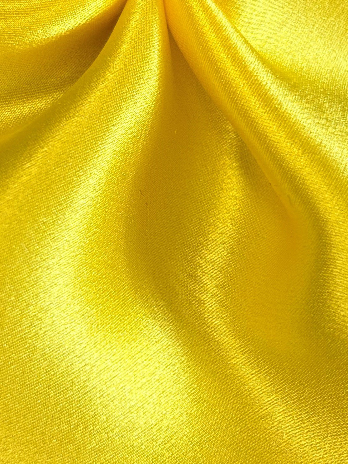 Bright Yellow Silk Satin - Magnifique