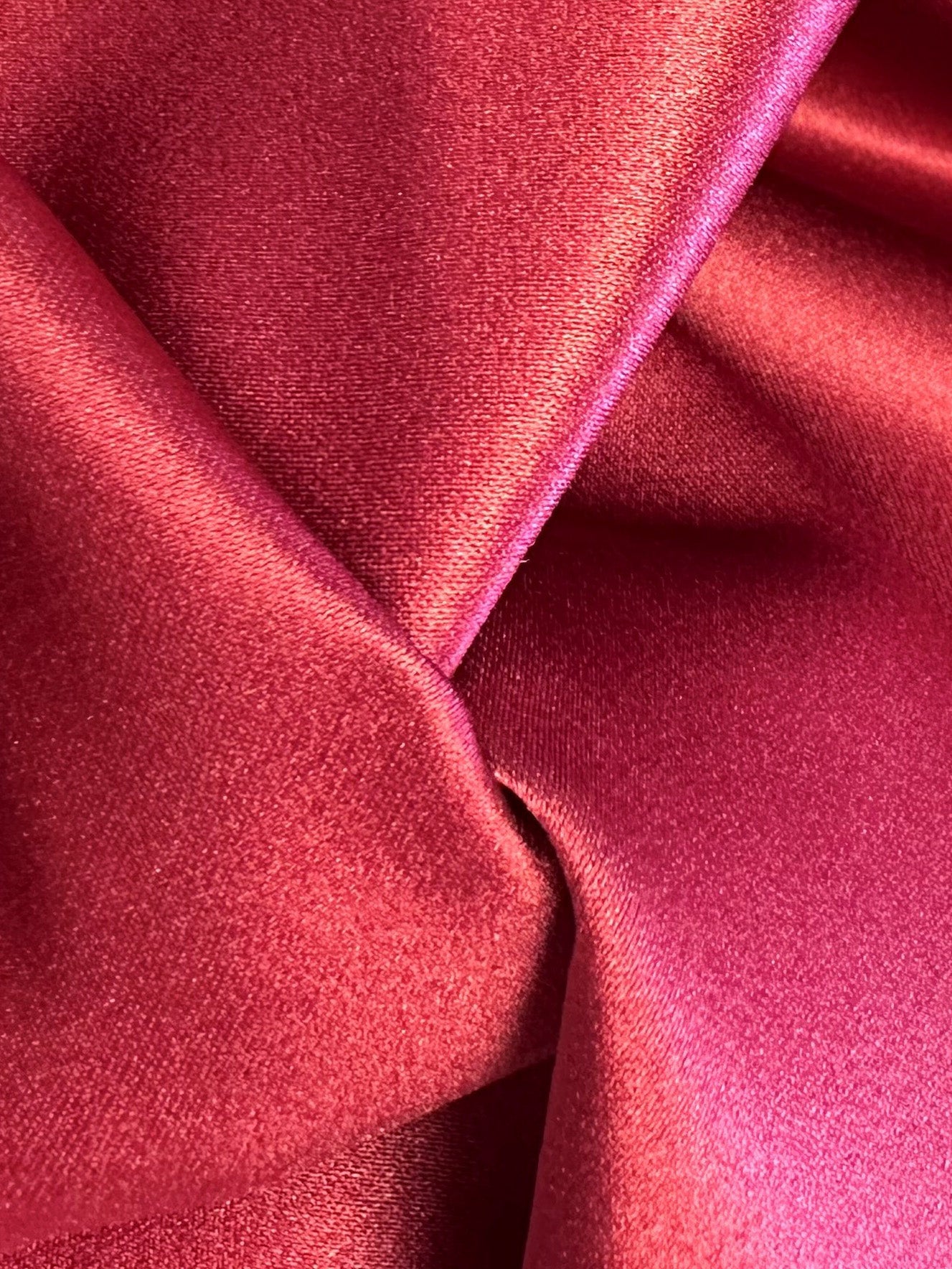 Burgundy Polyester Duchess Satin - Contessa