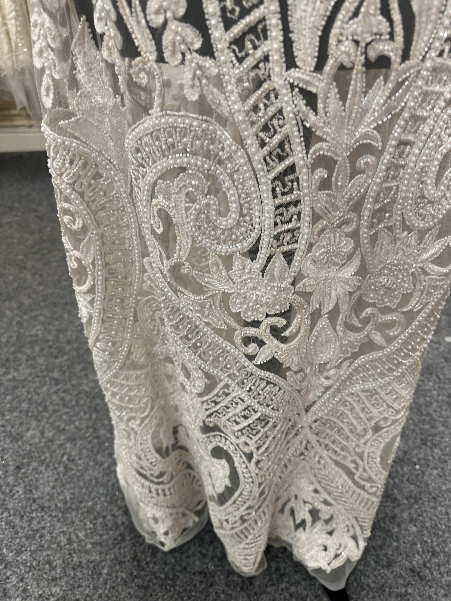 Ivory Hand Beaded Lace - Jaxton