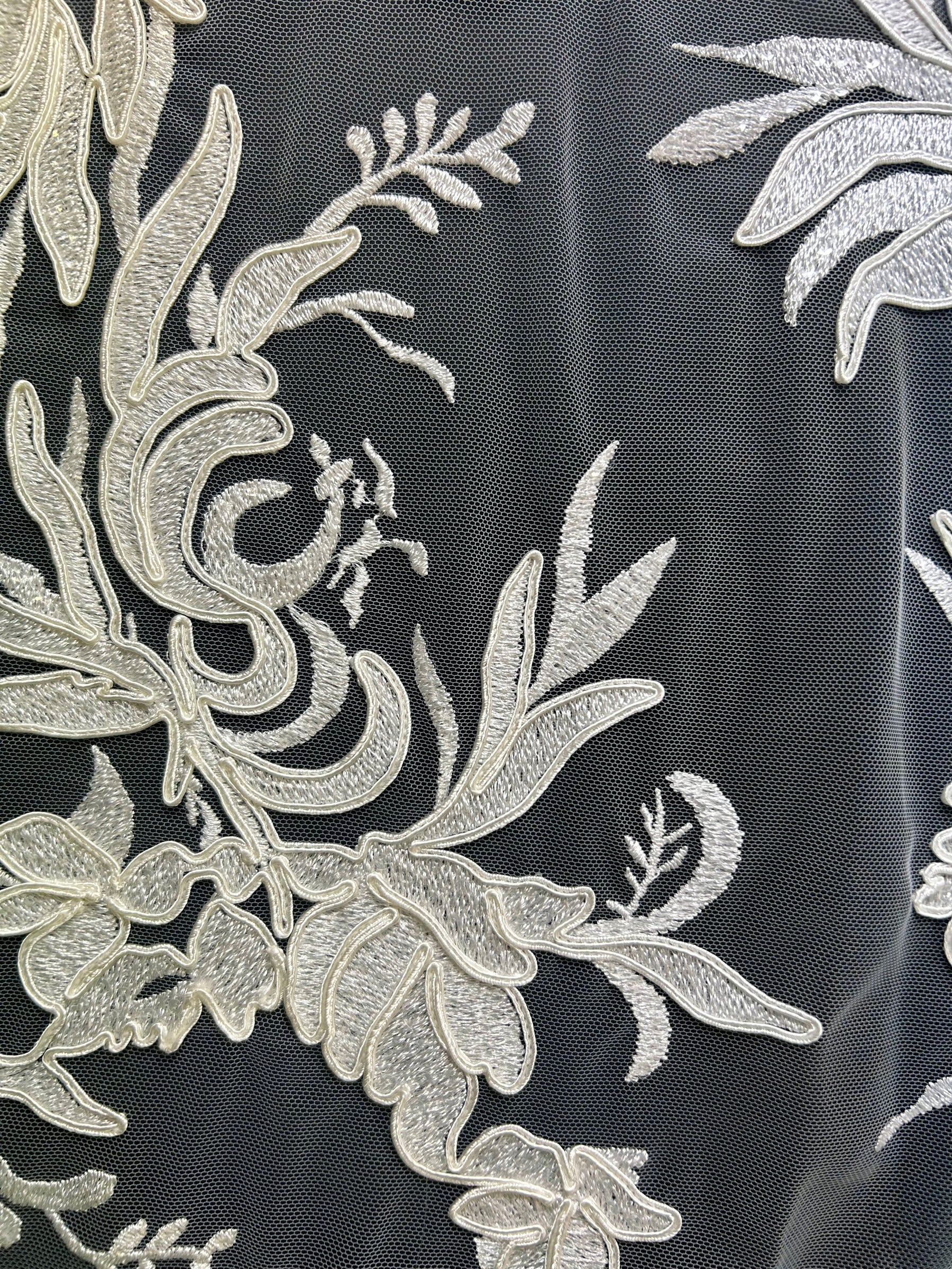 Ivory Corded Embroidery Lace - Calisto