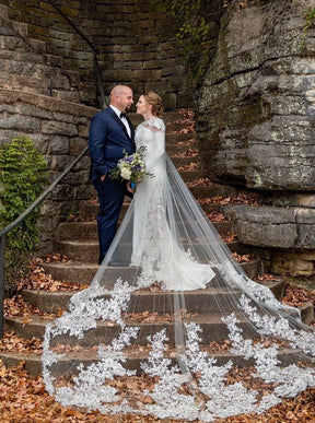 Ivory Embroidered Lace - Fontaine