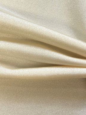 Champagne Stretch Polyester Satin - Confidence