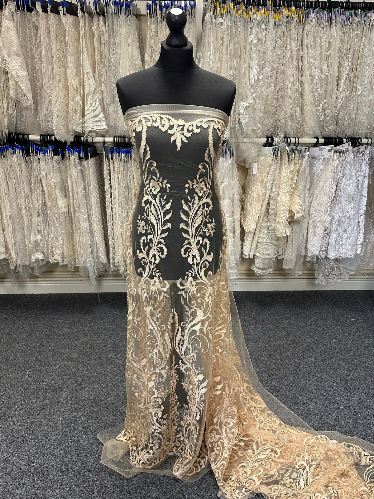 Champagne Embroidered Lace - Dinah