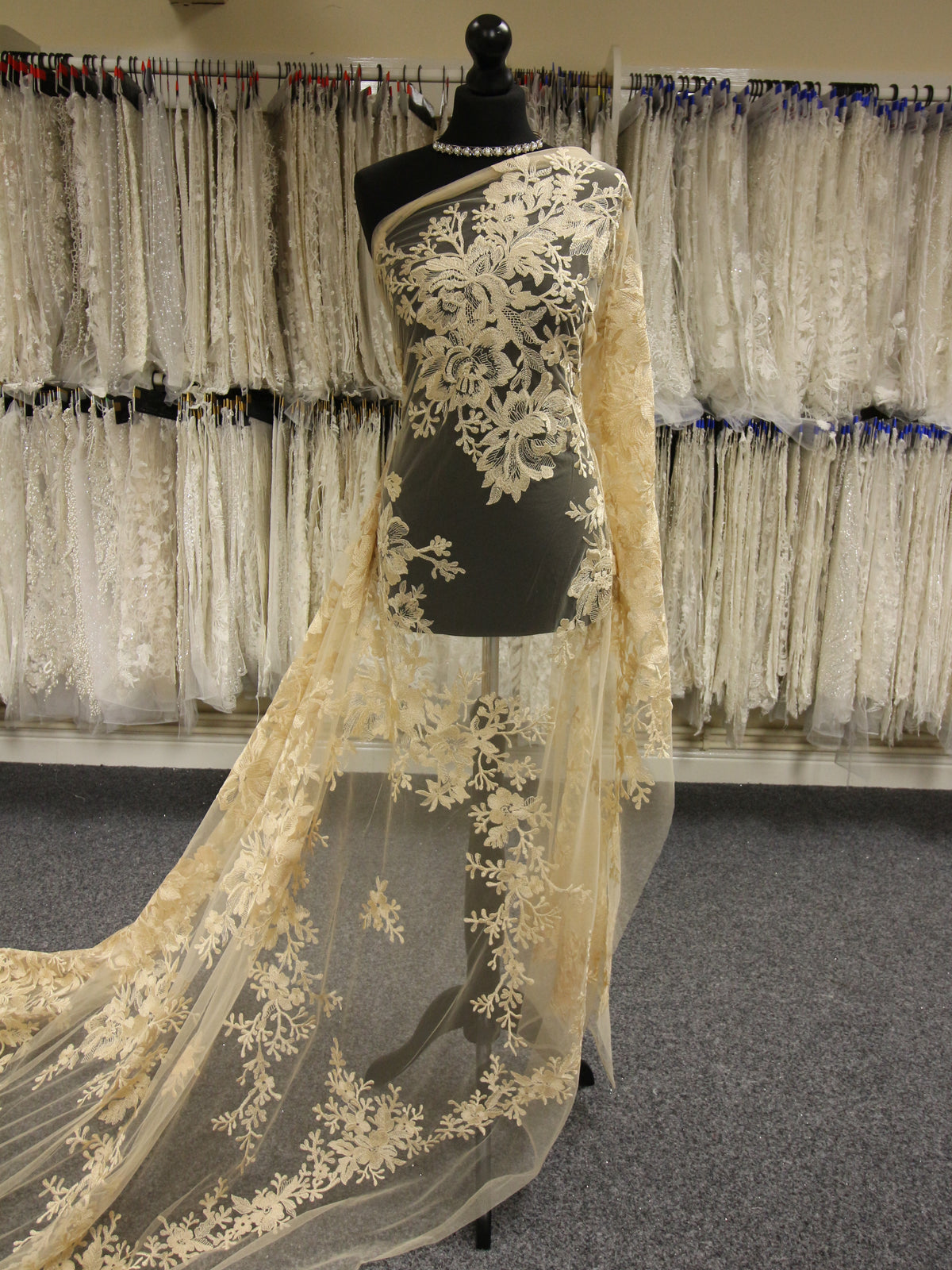 Champagne Lace - Modern Wedding Dress - Bridal Fabrics