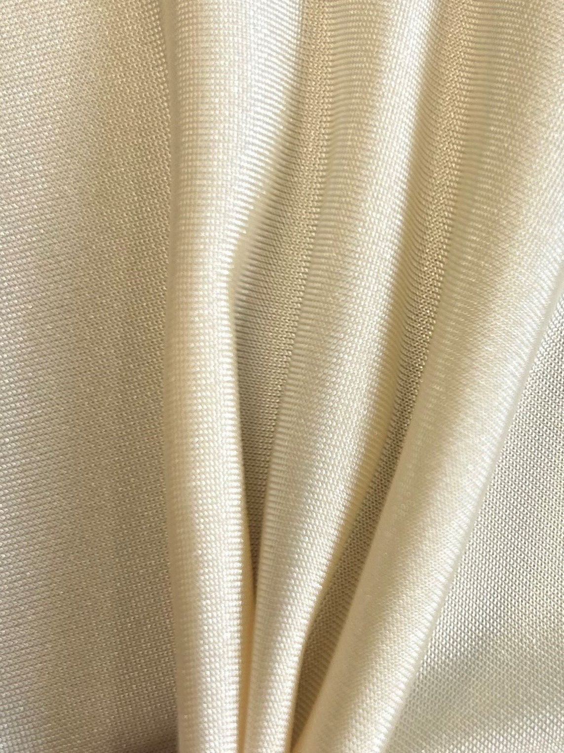 Champagne Stretch Polyester Satin - Confidence