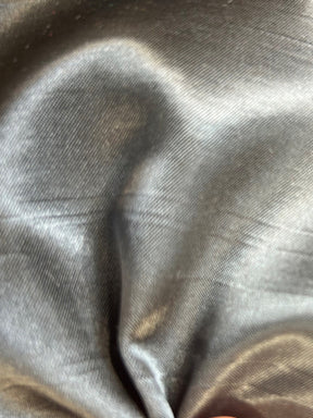 Charcoal Polyester Satin Backed Dupion - Clarity